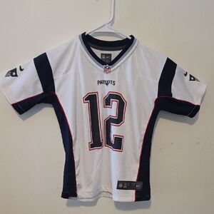 NFL Kids White and Navy Jersey with Red Accents